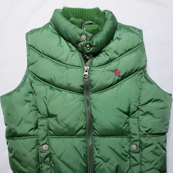 Old Navy Girls Green Vest Puffer Size M - Picture 2 of 5